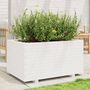Voir la diapositive 3 : VIDAXL Jardiniere blanc 90x60x49,5 cm bois de pin massif