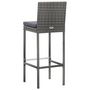 Voir la diapositive 5 : VIDAXL Ensemble de bar d'exterieur 7 pcs coussins Resine tressee Gris