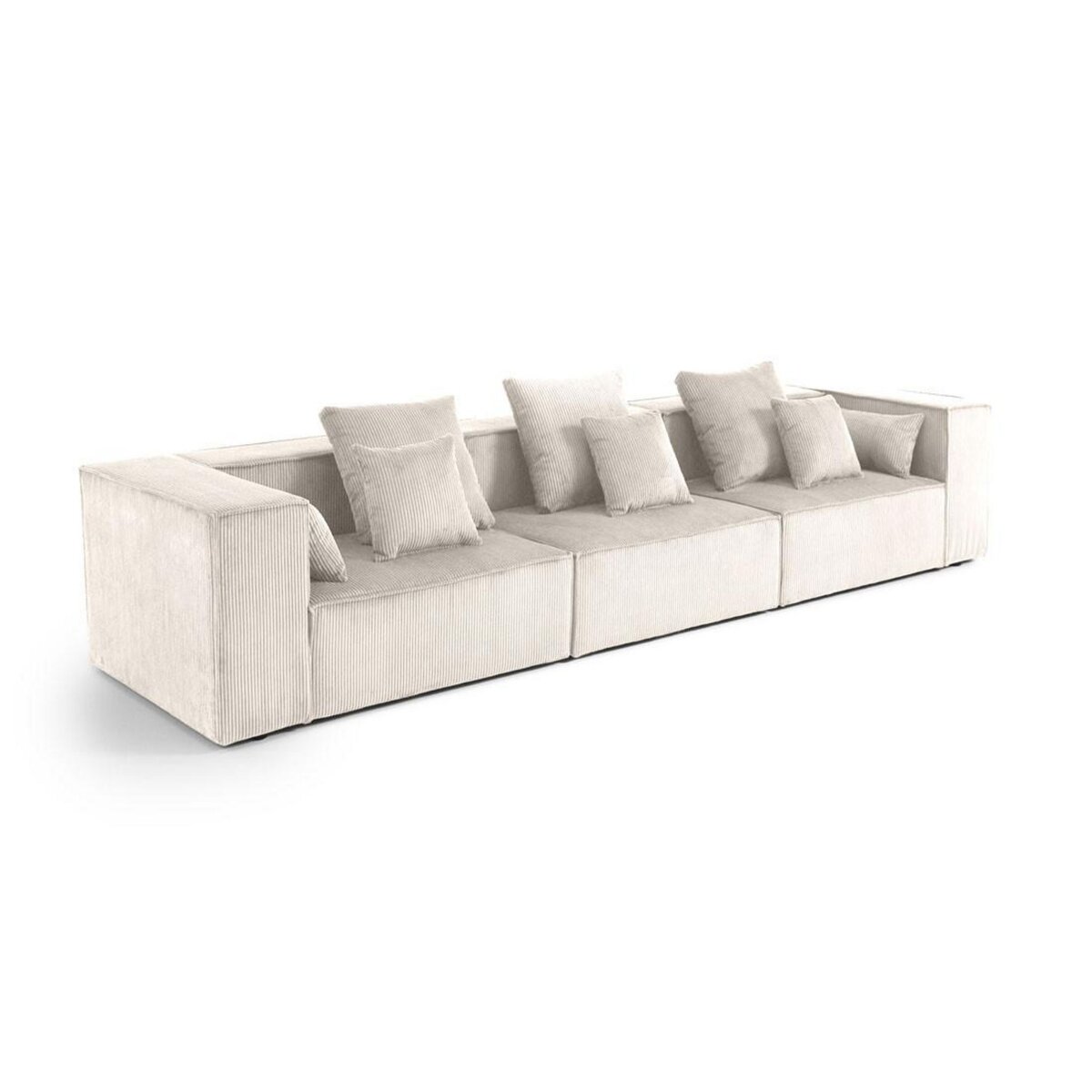 LISA DESIGN Colombine - canapé modulable droit - 3 places - en velours côtelé