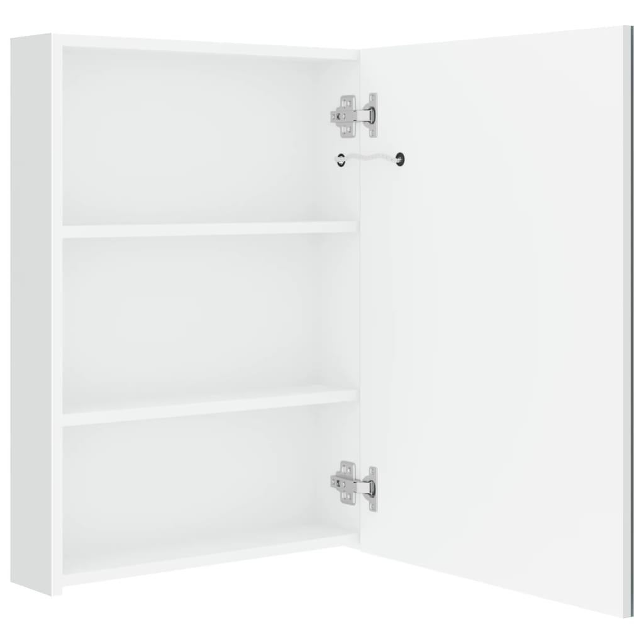 Voir la diapositive 5 : VIDAXL Armoire de salle de bain a miroir LED Blanc brillant 50x13x70cm