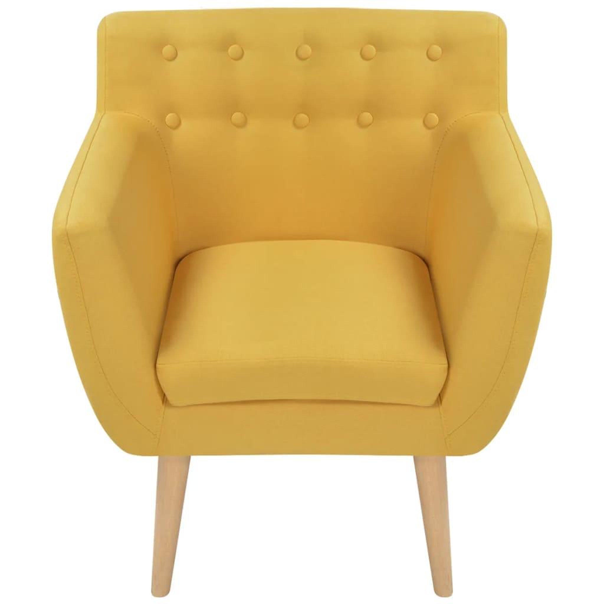 Voir la diapositive 2 : VIDAXL Fauteuil jaune tissu