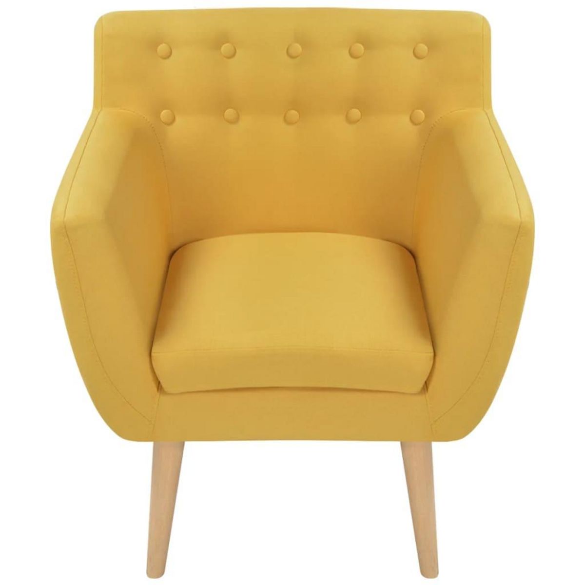 VIDAXL Fauteuil jaune tissu