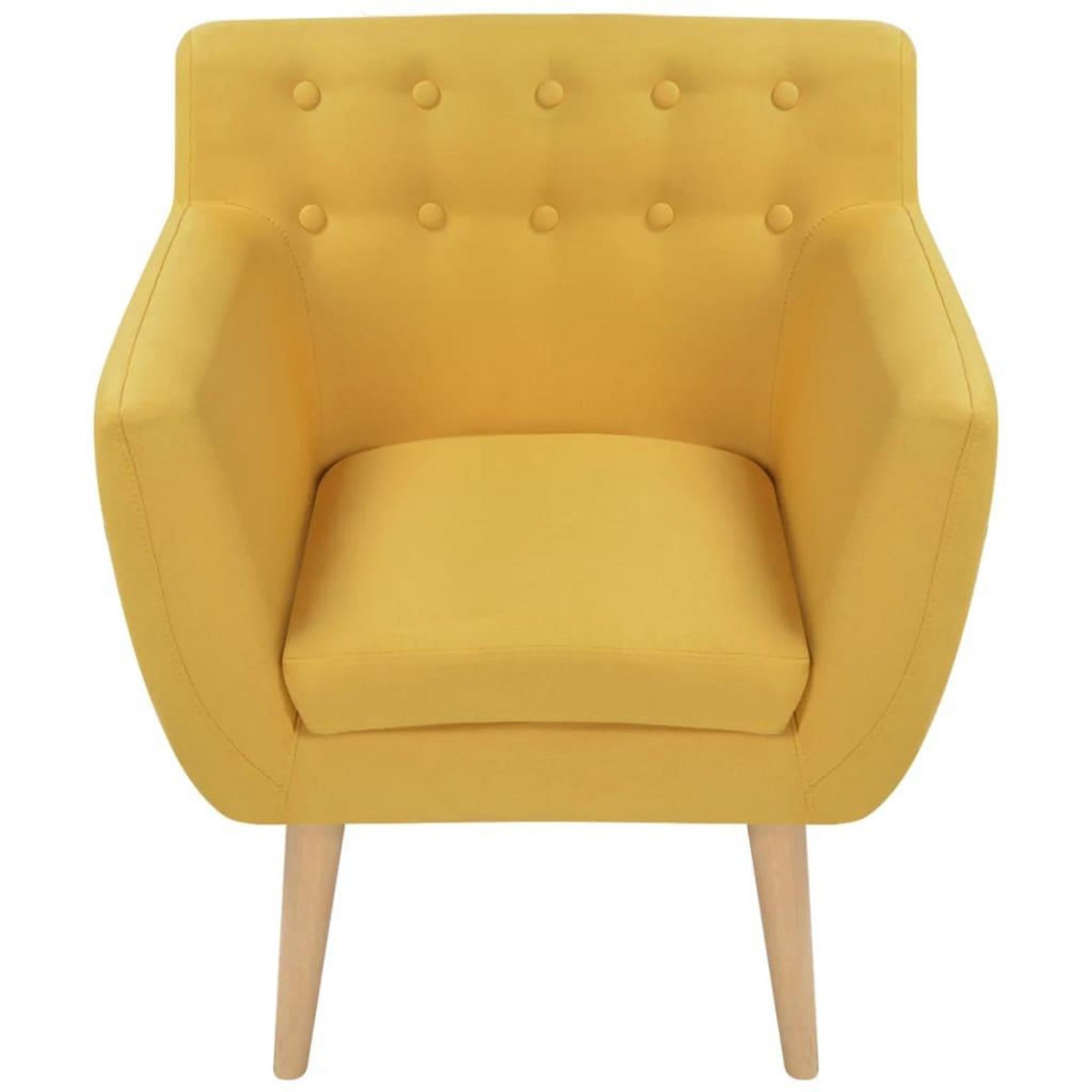 VIDAXL Fauteuil jaune tissu