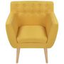 Voir la diapositive 2 : VIDAXL Fauteuil jaune tissu