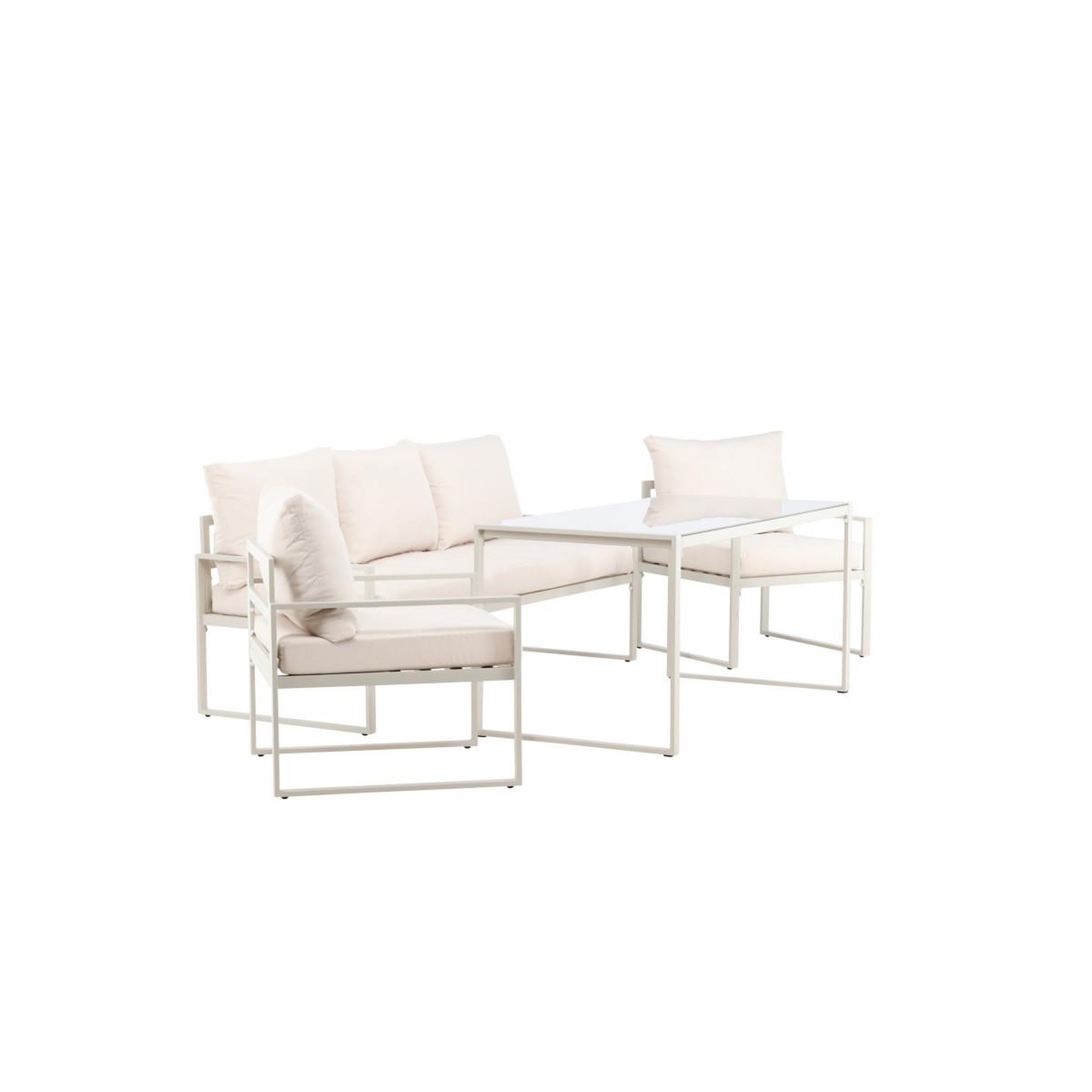Voir la diapositive 2 : Paris Prix Salon de jardin 5 places  catania  179cm beige