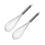 Fackelmann Ensemble de 2 Fouets de cuisine et de pâtisserie en inox 32 cm Fackelmann Elemental