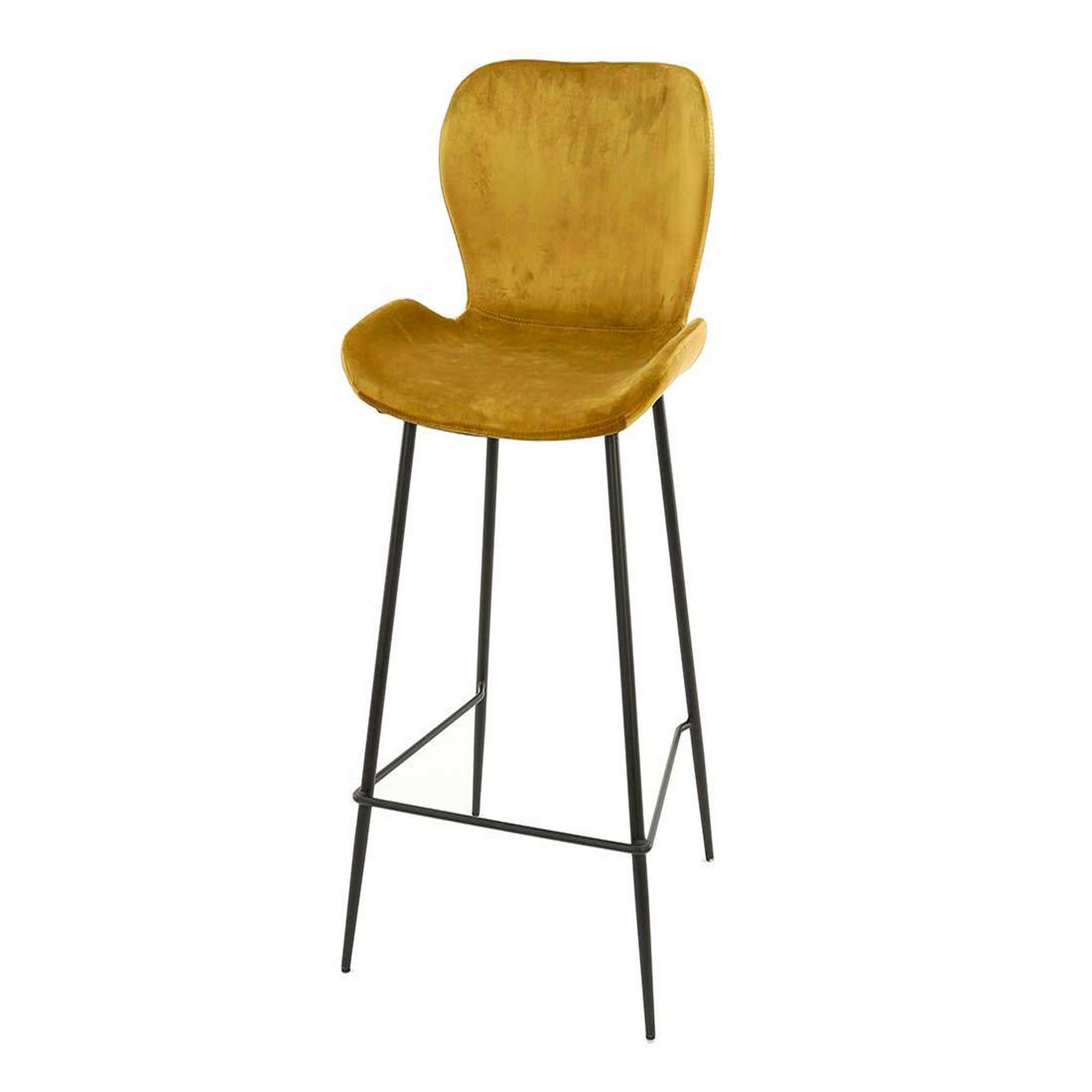 Voir la diapositive 2 : LISA DESIGN Basti - lot de 4 tabourets de bar - en velours doré