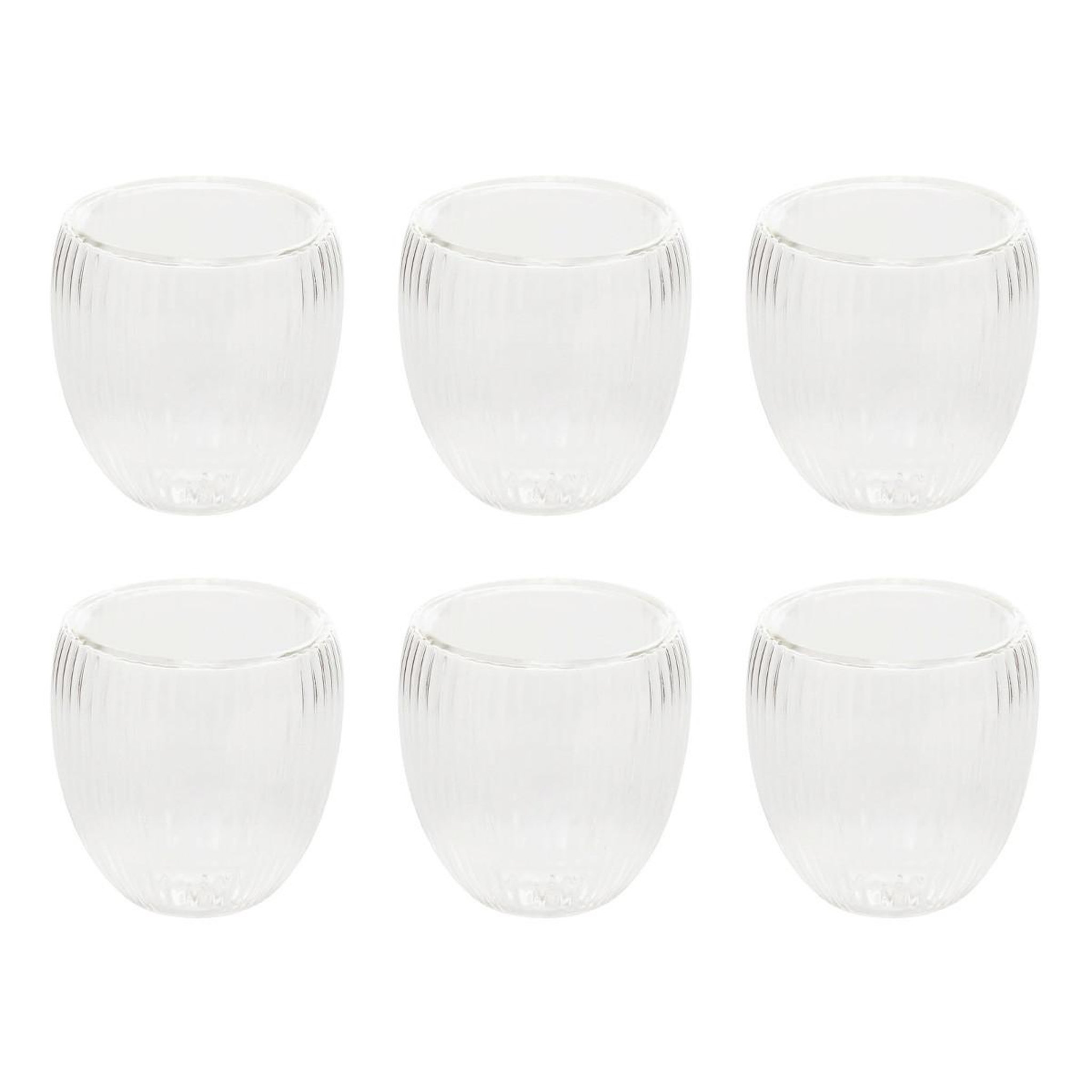 SECRET DE GOURMET Lot de 6 tasses à café  cléa  12cl transparent