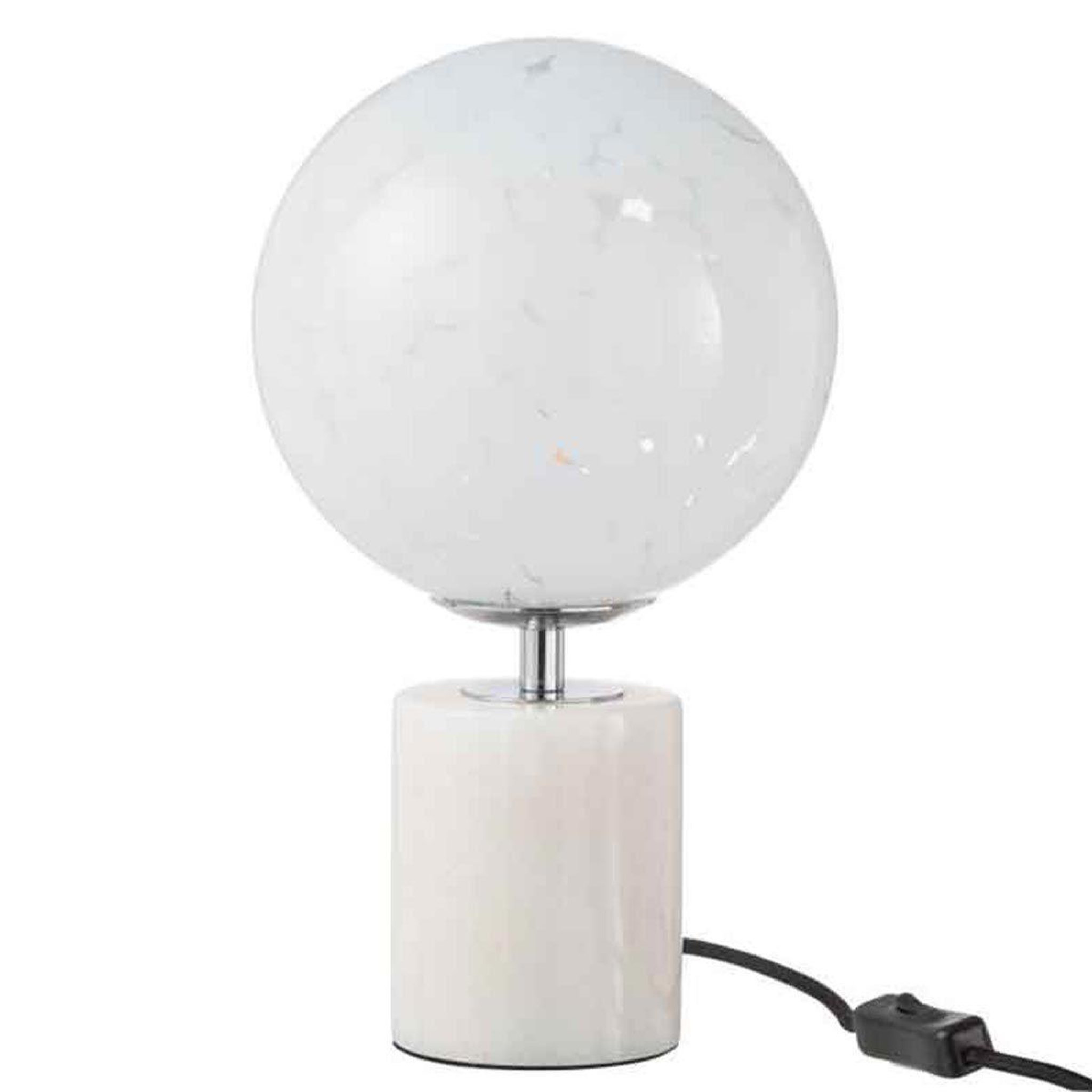 Voir la diapositive 1 : J-LINE Lampe à Poser sur Pied  Dany  31cm Blanc