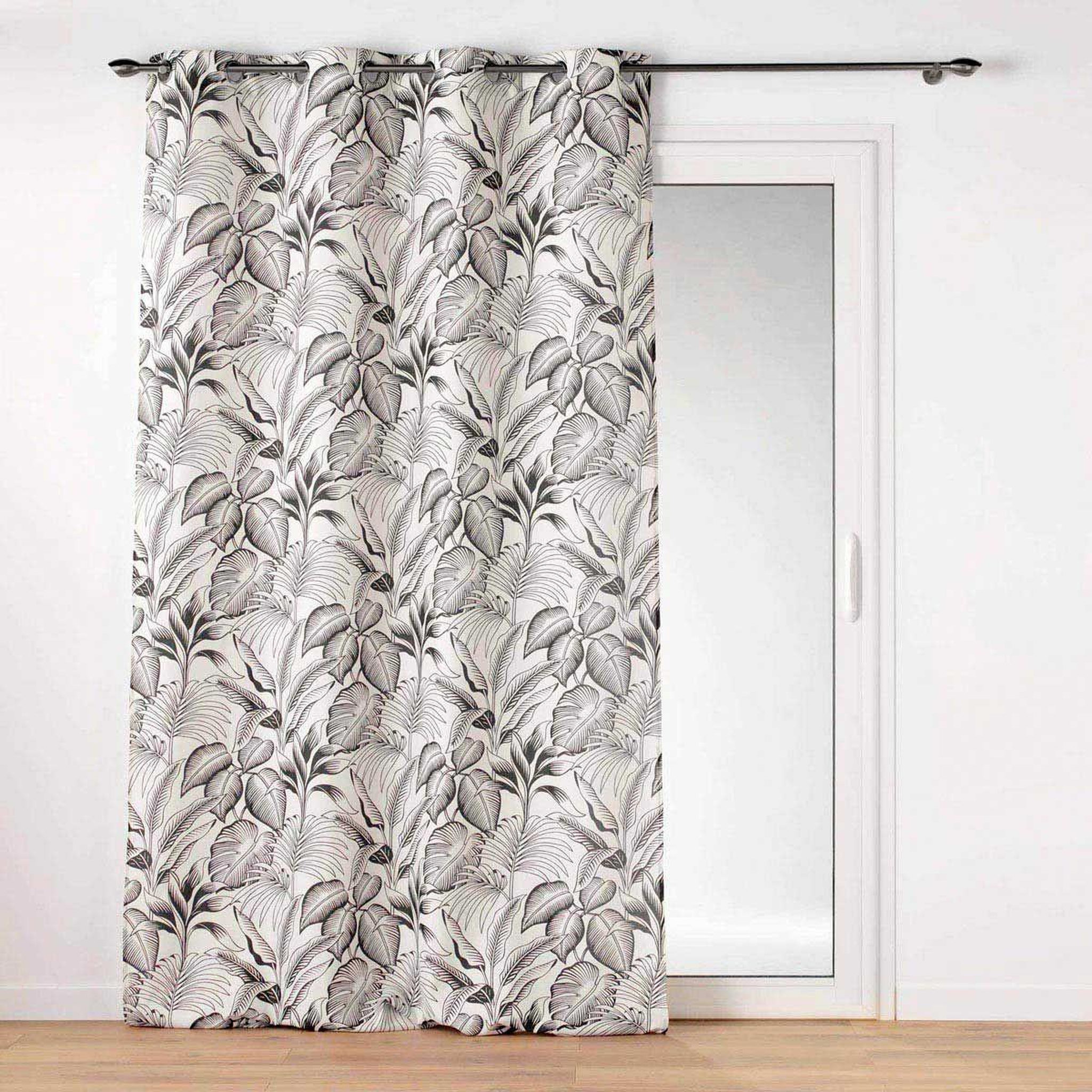 Douceur d'Intérieur Rideau à œillets imprimé  cabana  140x260cm naturel