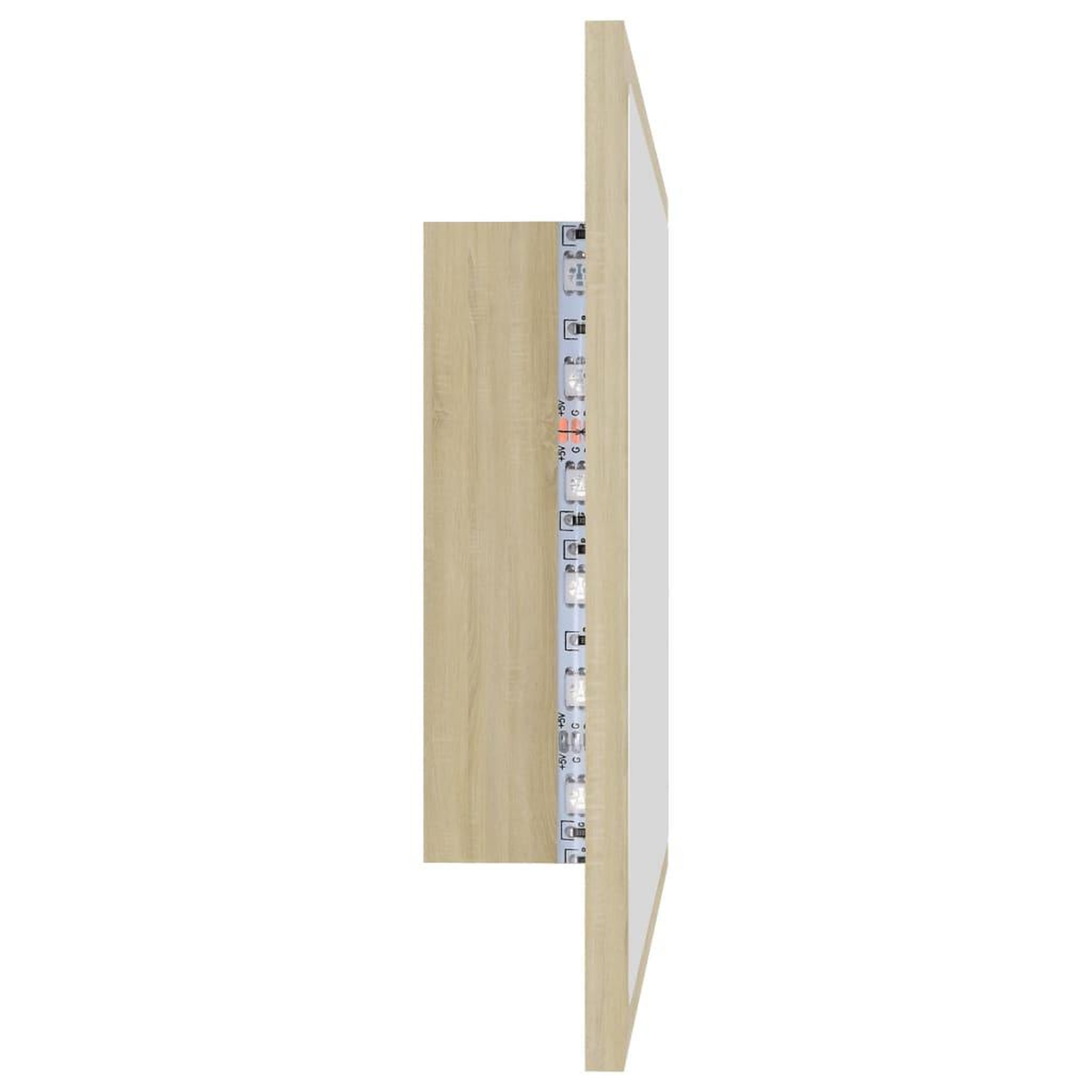 Voir la diapositive 5 : VIDAXL Miroir LED de salle de bain Chene sonoma 60x8,5x37 cm Acrylique