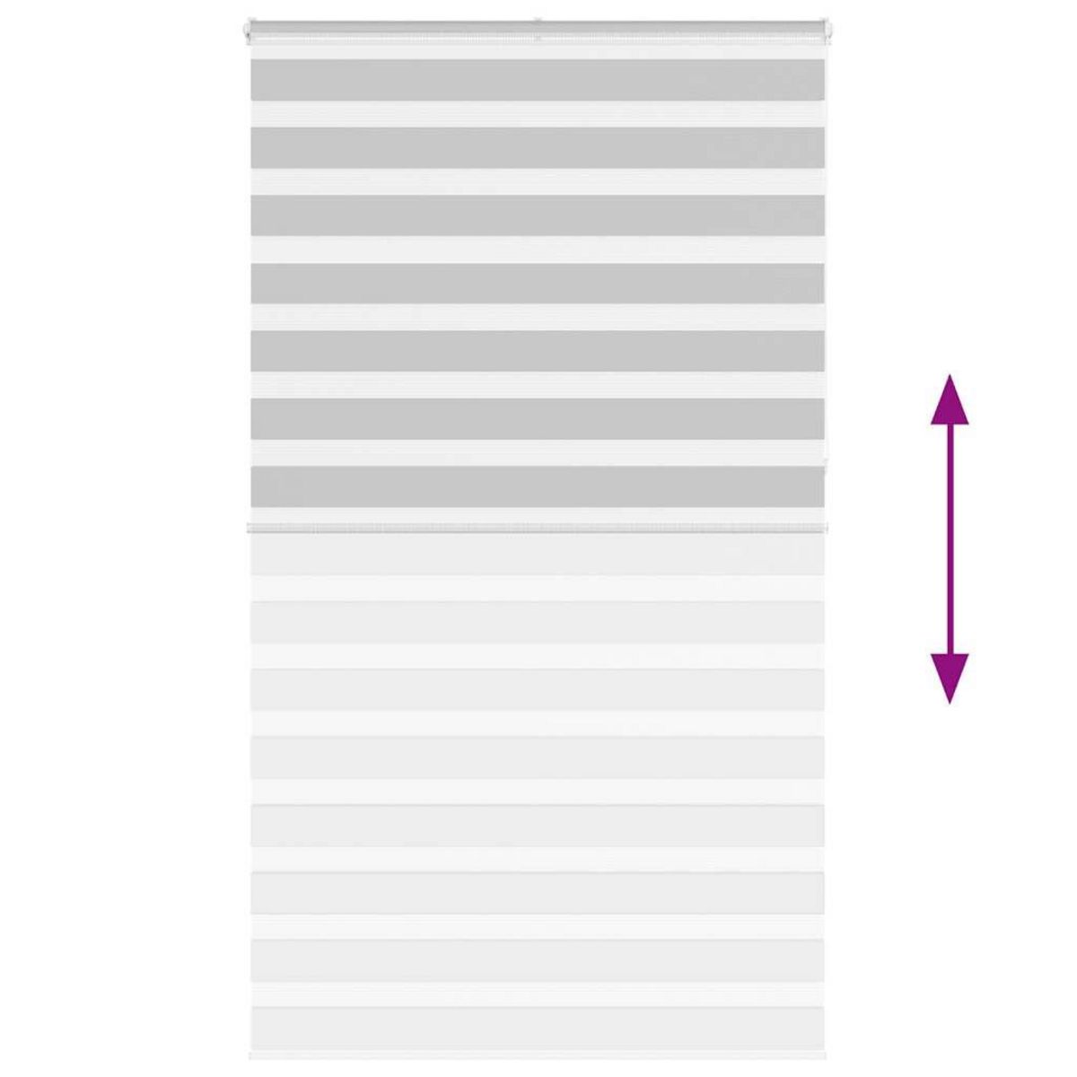 VIDAXL Store zebre gris clair largeur du tissu 120,9 cm polyester