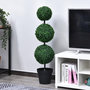 Voir la diapositive 2 : OUTSUNNY Buis artificiel topiaire artificielle en forme de boules dim. Ø 30 x 112H cm vert