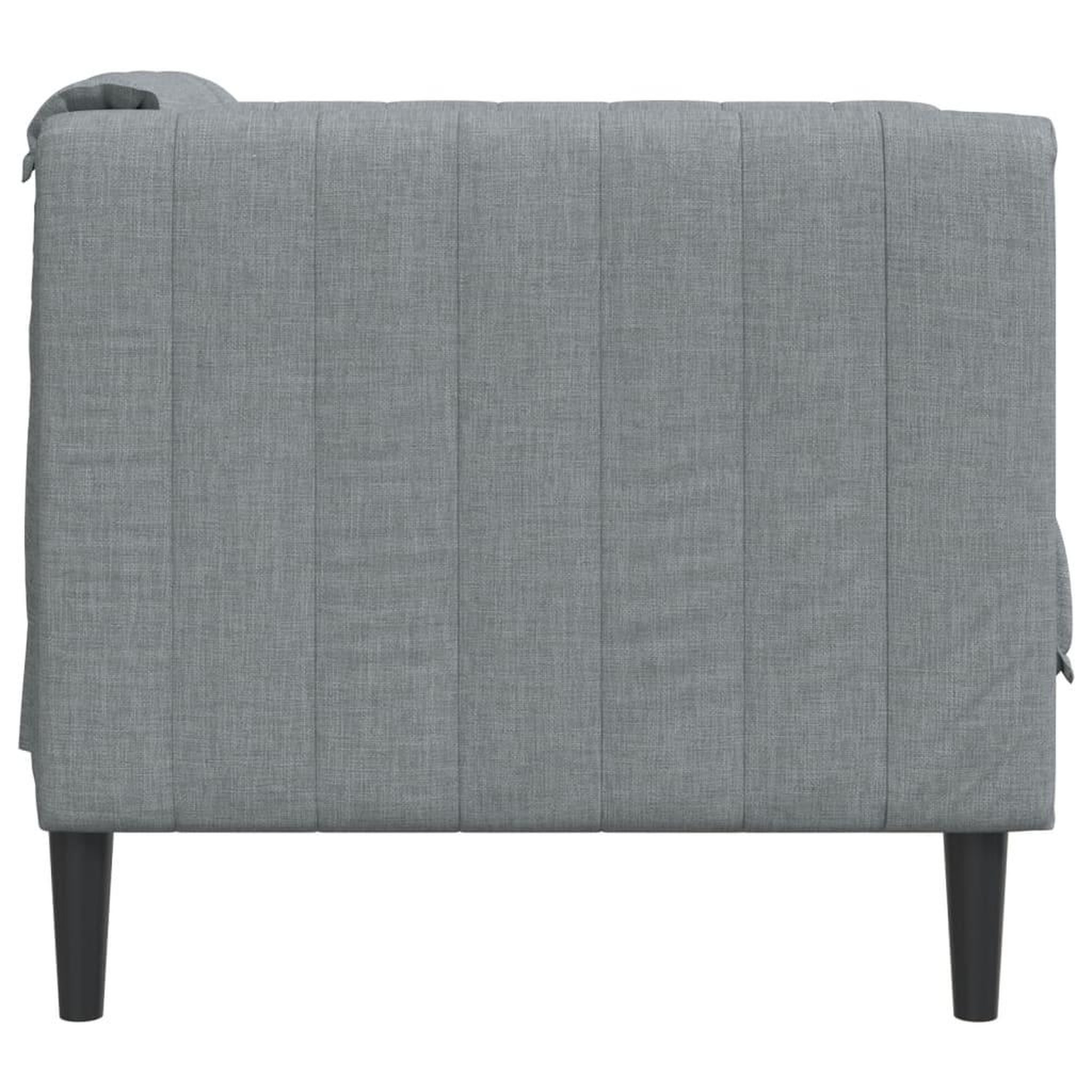 Voir la diapositive 5 : VIDAXL Fauteuil gris clair tissu