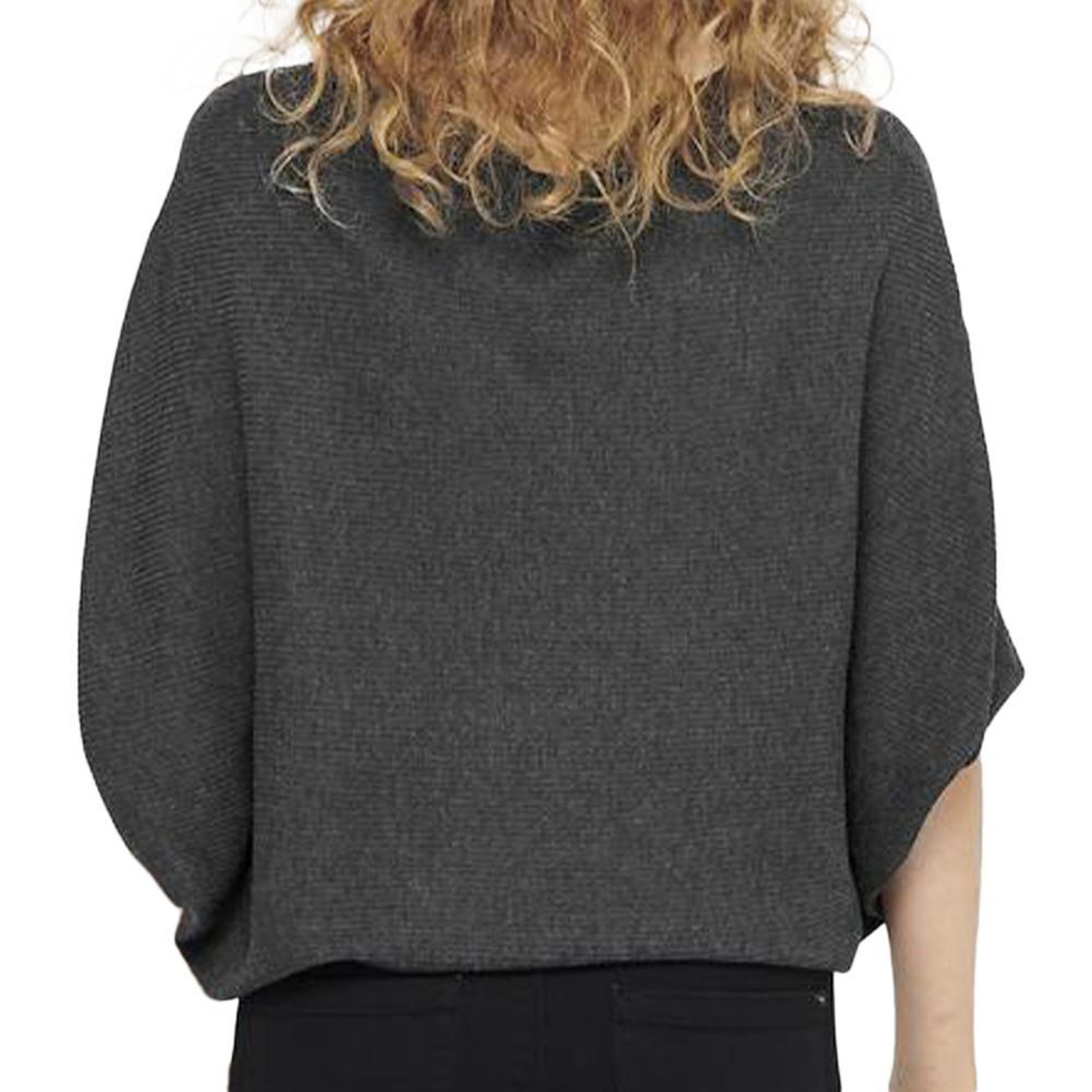 Voir la diapositive 4 : JACQUELINE DE YONG Pull Gris Foncé manches 3/4 Femme JDY New Behave
