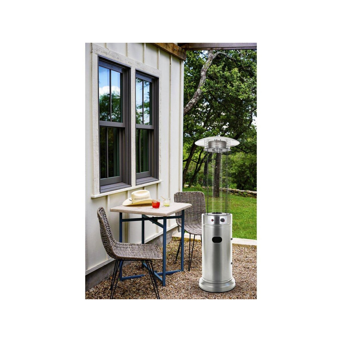 Habitat et Jardin Parasol chauffant gaz  Flamma  - 11 KW - Acier
