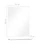 Voir la diapositive 6 : VIDAXL Miroir mural avec etagere 50x60 cm Verre trempe