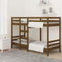 Voir la diapositive 3 : VIDAXL Lit superpose sans matelas marron miel 90x200 cm pin massif