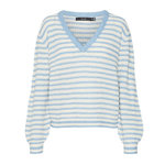 Vero Moda Pull Bleu/Écru Femme Vero Moda Mearth. Coloris disponibles : Bleu