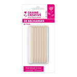 Graine créative Recharge Colle Basse Température 20 Bâtons Colle Transparent 9x2x15 cm