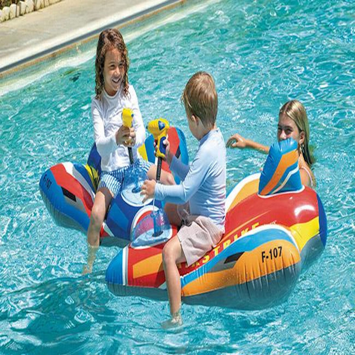 INTEX Avion à chevaucher avec pistolet Bleu - Intex