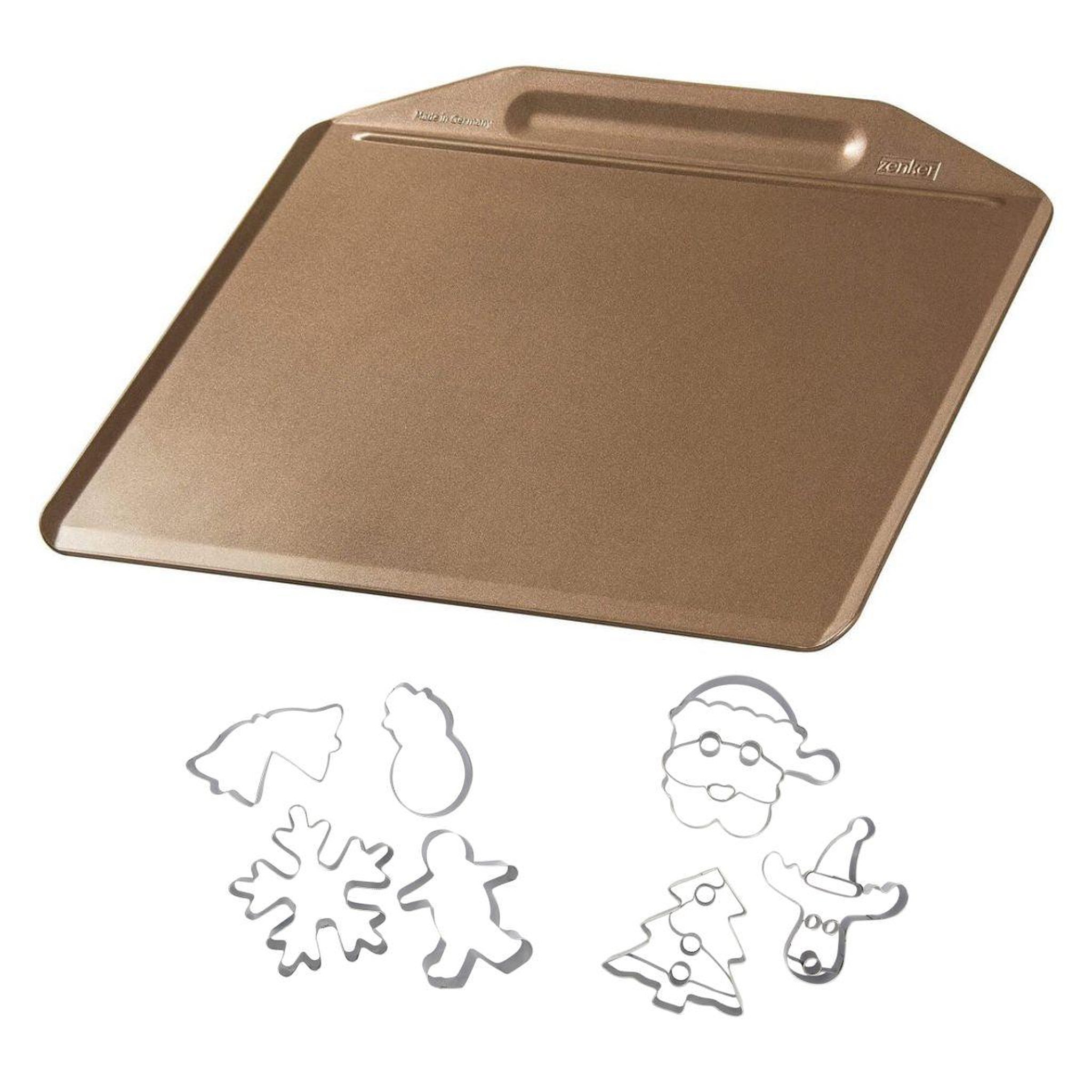 ZENKER Plaque de cuisson au four sans rebords et 7 emporte-pièces de noël zenker noël