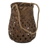 Paris Prix Lanterne Ronde en Bambou  Tresse  30cm Marron