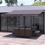CONCEPT USINE Store banne manuel 4x3m taupe polyester ADRO