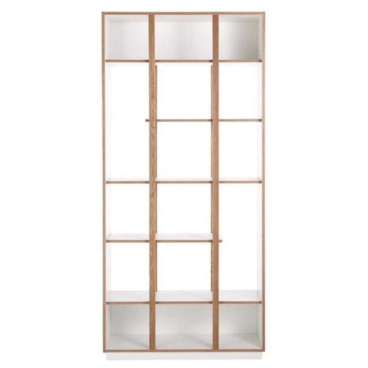 Paris Prix Bibliothèque Design 6 Étagères  Newbury  210cm Chêne & Blanc