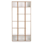 Paris Prix Bibliothèque Design 6 Étagères  Newbury  210cm Chêne & Blanc