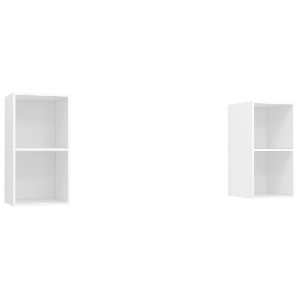 VIDAXL Meubles TV muraux 2 pcs Blanc Bois d'ingenierie