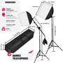 Voir la diapositive 6 : tectake Kit éclairage studio 3 Lampes + Softbox + Trépieds