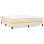 Voir la diapositive 2 : VIDAXL Sommier a lattes de lit avec matelas Creme 180x200 cm Tissu