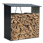WERKAPRO Abri range bûches métal  1,64 x 0,83 H 1,57 m