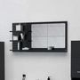 Voir la diapositive 1 : VIDAXL Miroir de salle de bain noir brillant bois d'ingenierie