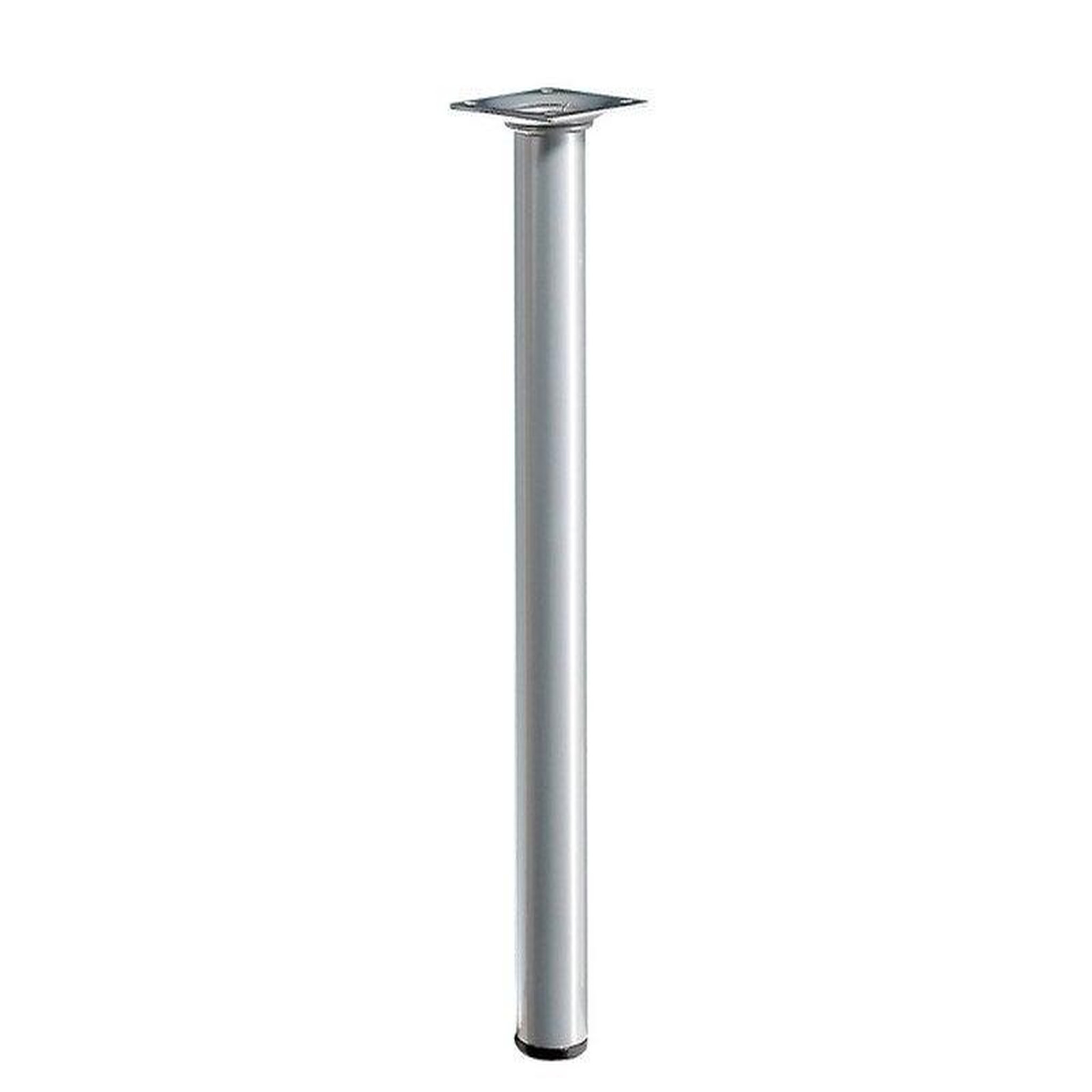 CENTRALE BRICO Pied de table basse cylindrique fixe acier mat gris, 30 cm