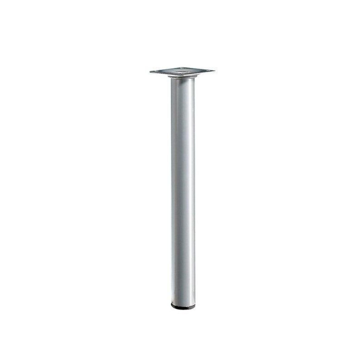 CENTRALE BRICO Pied de table basse cylindrique fixe acier mat gris, 30 cm