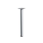 CENTRALE BRICO Pied de table basse cylindrique fixe acier mat gris, 30 cm