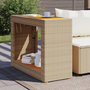 Voir la diapositive 3 : VIDAXL Table d'appoint de jardin dessus en bois beige 100x40x75 cm