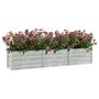 Voir la diapositive 3 : VIDAXL Lit sureleve de jardin 240x40x45 cm Acier galvanise Argente