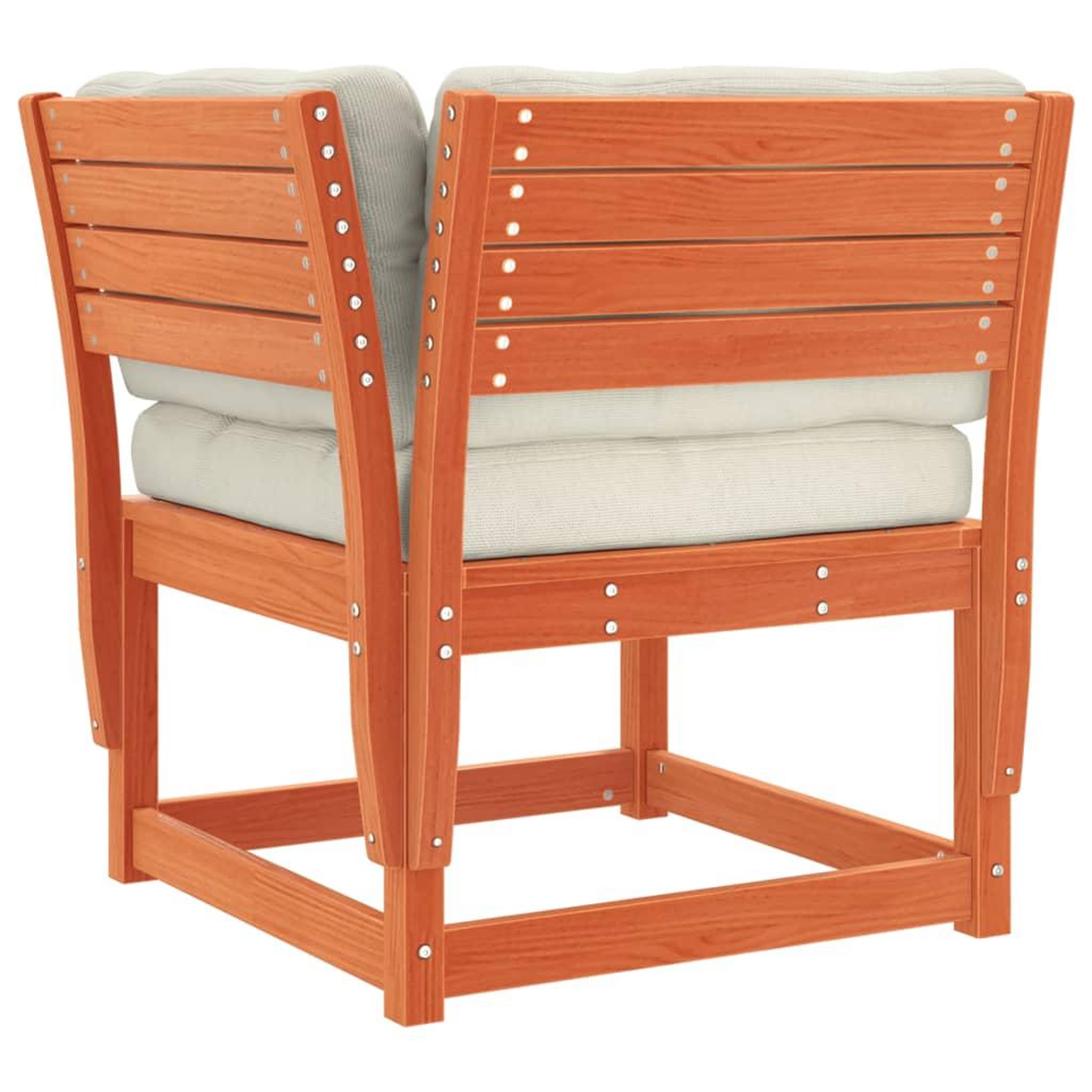 Voir la diapositive 5 : VIDAXL Salon de jardin 5 pcs avec coussins cire marron bois pin massif
