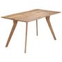 Voir la diapositive 1 : VIDAXL Table de salle a manger 140x80x76 cm Bois d'acacia massif