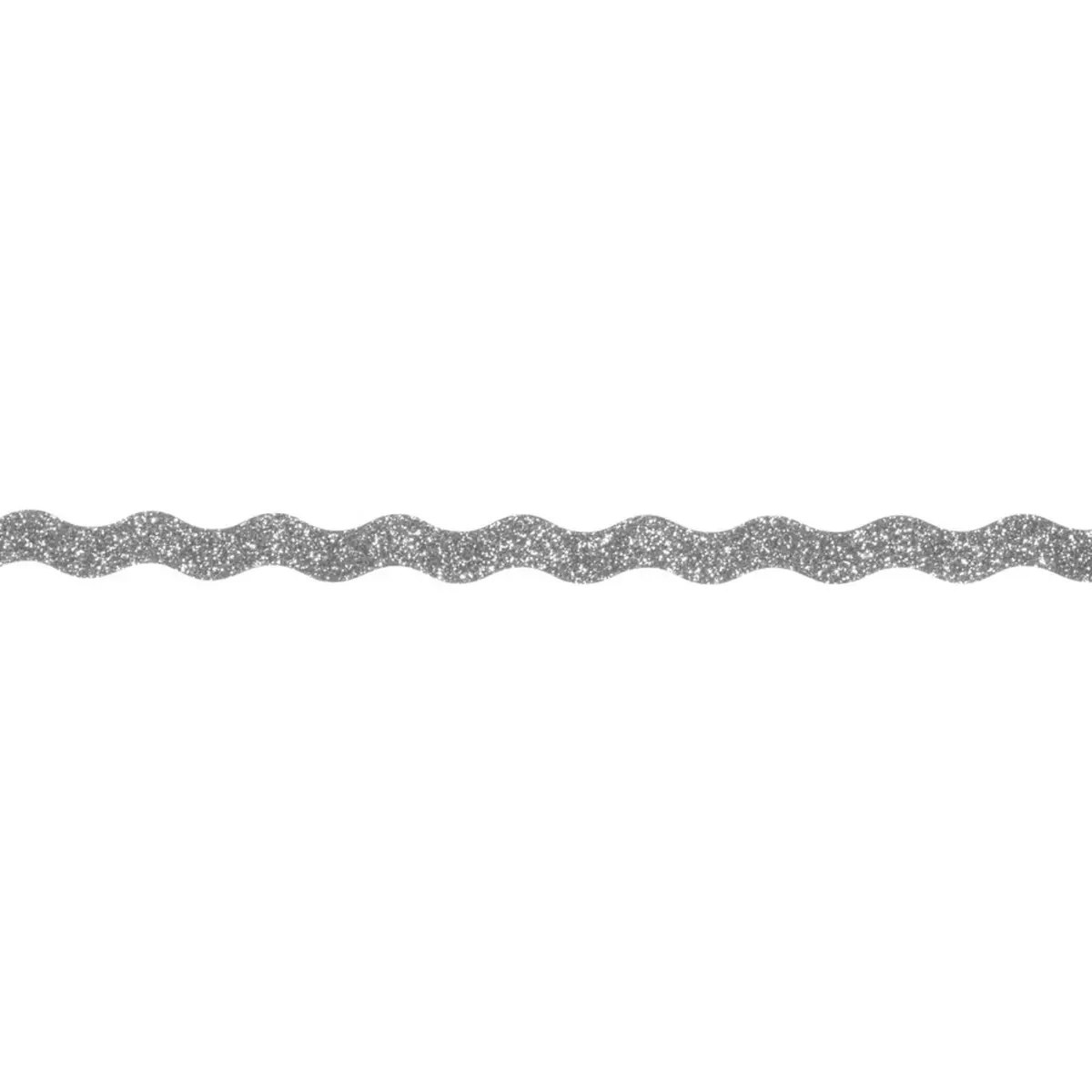 Rayher Paillettes Tape Wave, argent, 15mm, Rouleau 5m