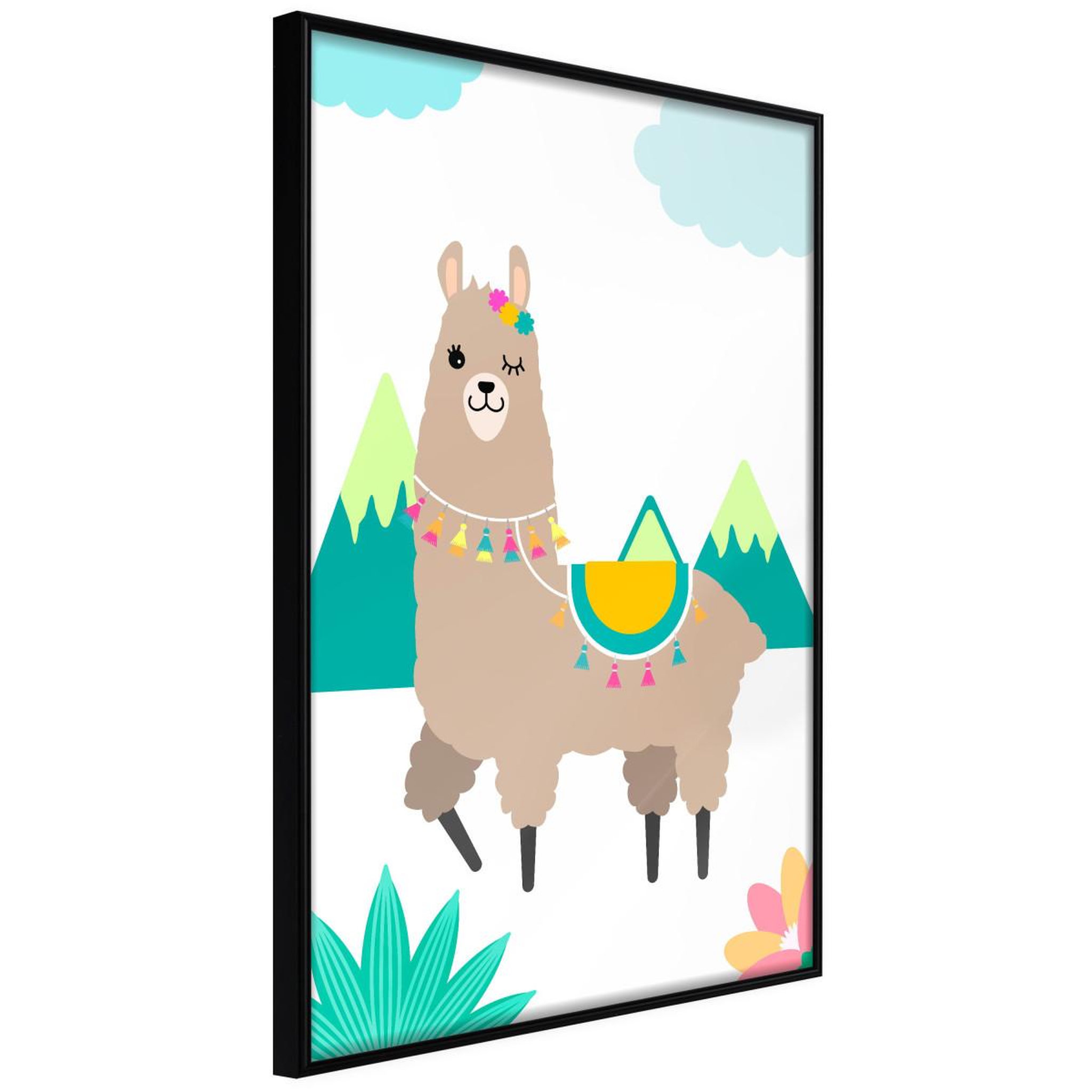 Paris Prix Affiche murale encadrée  playful llama
