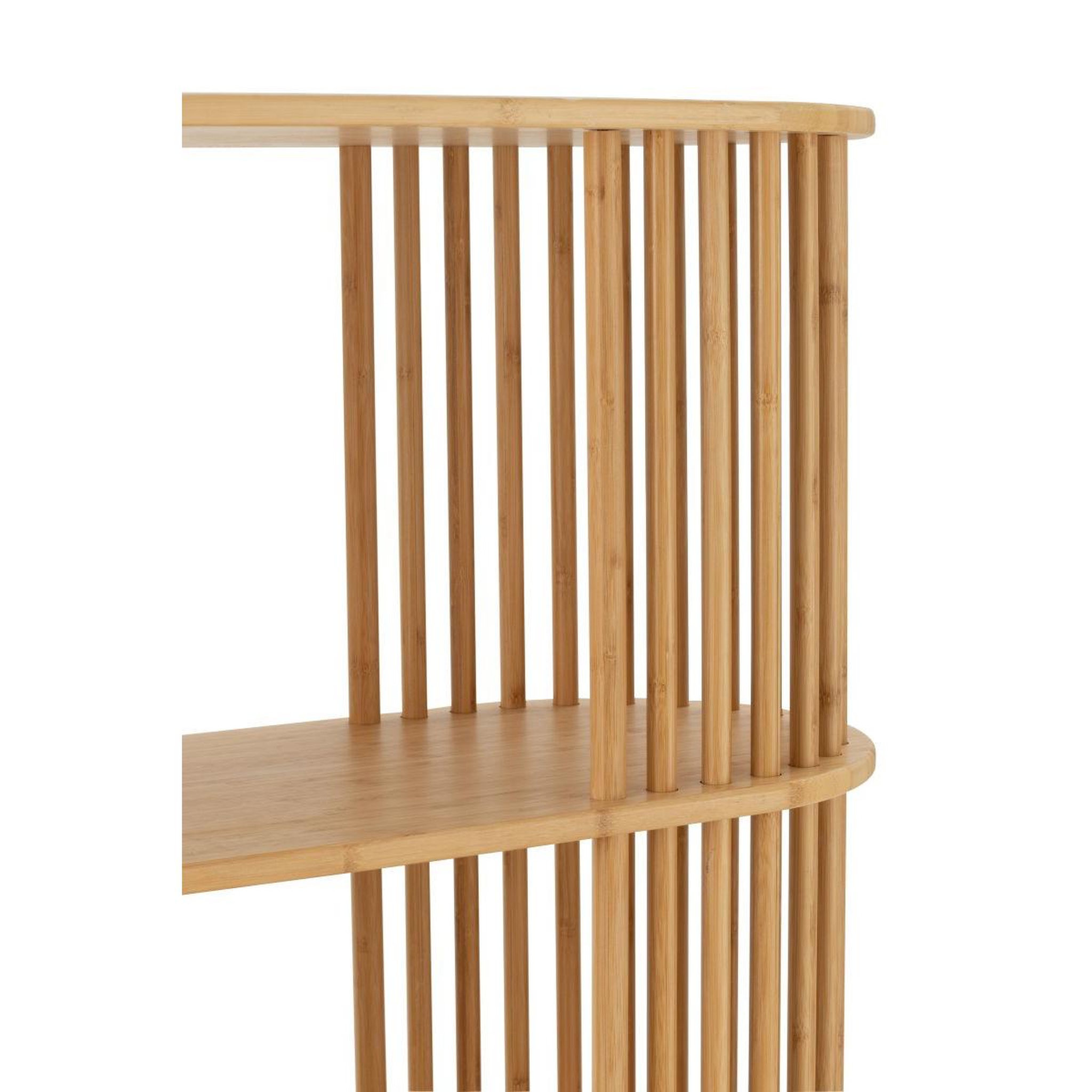 Voir la diapositive 4 : J-LINE Étagère 4 niveaux en bambou  live  154cm naturel
