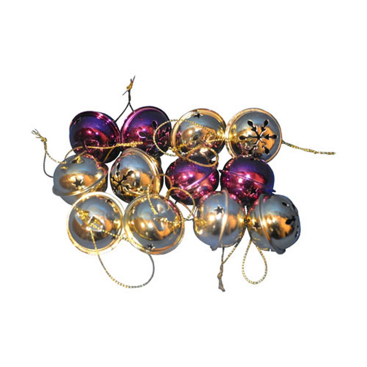 ATMOSPHERA 12 grelots brillants - Or et violet