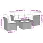 Voir la diapositive 4 : VIDAXL Salon de jardin avec coussins 6 pcs marron resine tressee