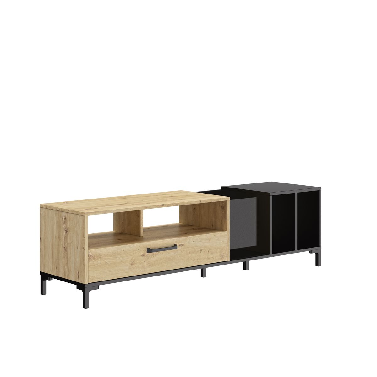 GAMI Meuble TV avec rangement vinyles + 1 tiroir FERRET