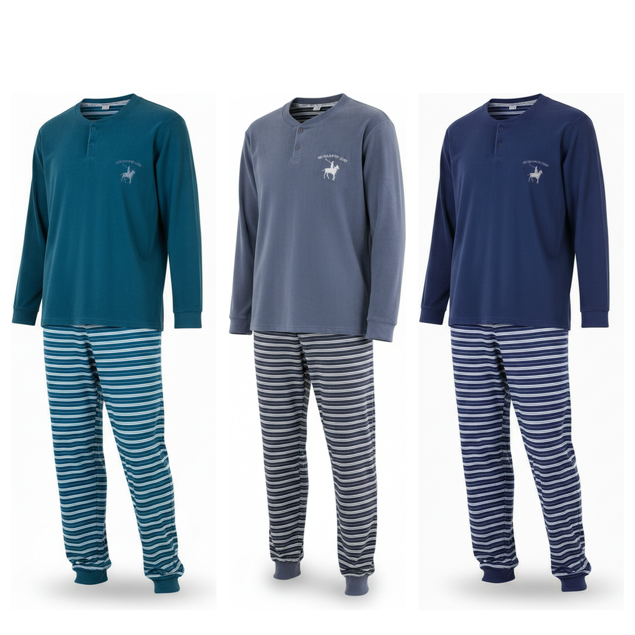 Voir la diapositive 1 : OZABI Ozabi ensemble pyjama homme doublé polaire pack de 3 coloris assortis