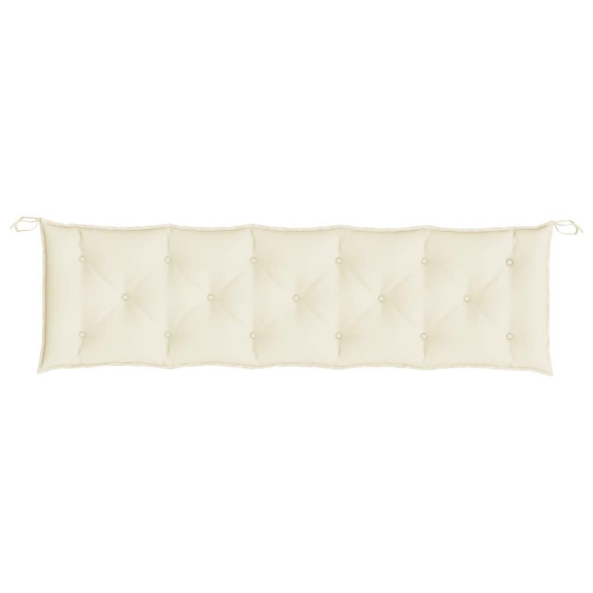 VIDAXL Coussin de banc de jardin blanc creme 180x50x7 cm tissu oxford